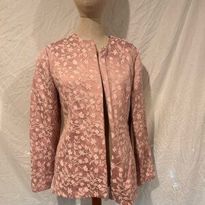 Women's Pink Floral Brocade Jacket